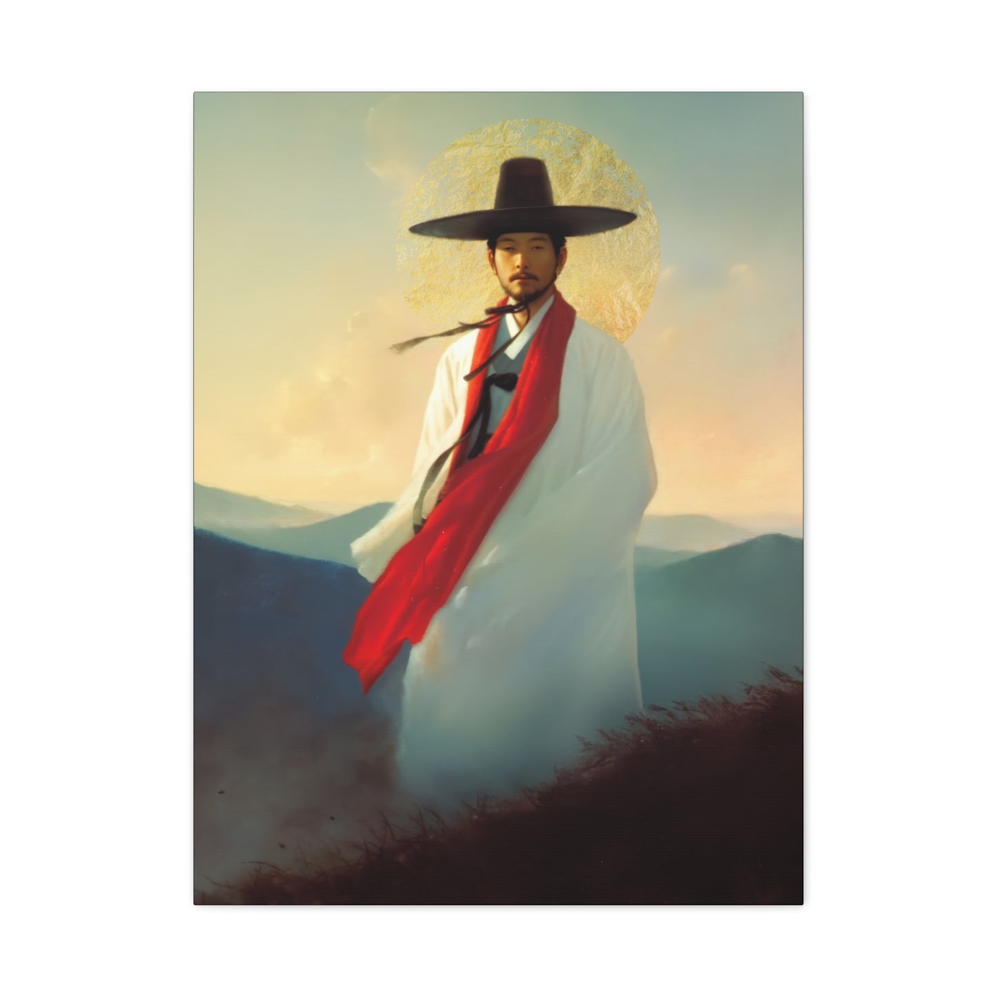 Saint Andrew Kim Taegon - Multiple Sizes - Catholic Home art - Museum Wrapped Canvas - Sanctified Souls Print - Martyr Saint