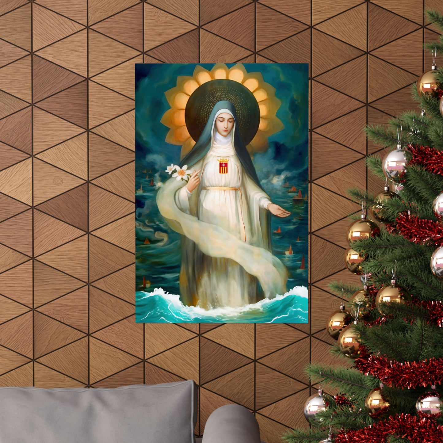 Mary of Cervellon / Saint Maria of Cerevellon - Sanctified Souls Print - Multiple Sizes - Premium Matte Vertical Posters