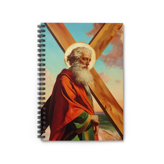 Saint Andrew the Apostle - Sanctified Souls Art - Religious - Spiral Notebook - Ruled - Catholic - Devotional Journal - Diary