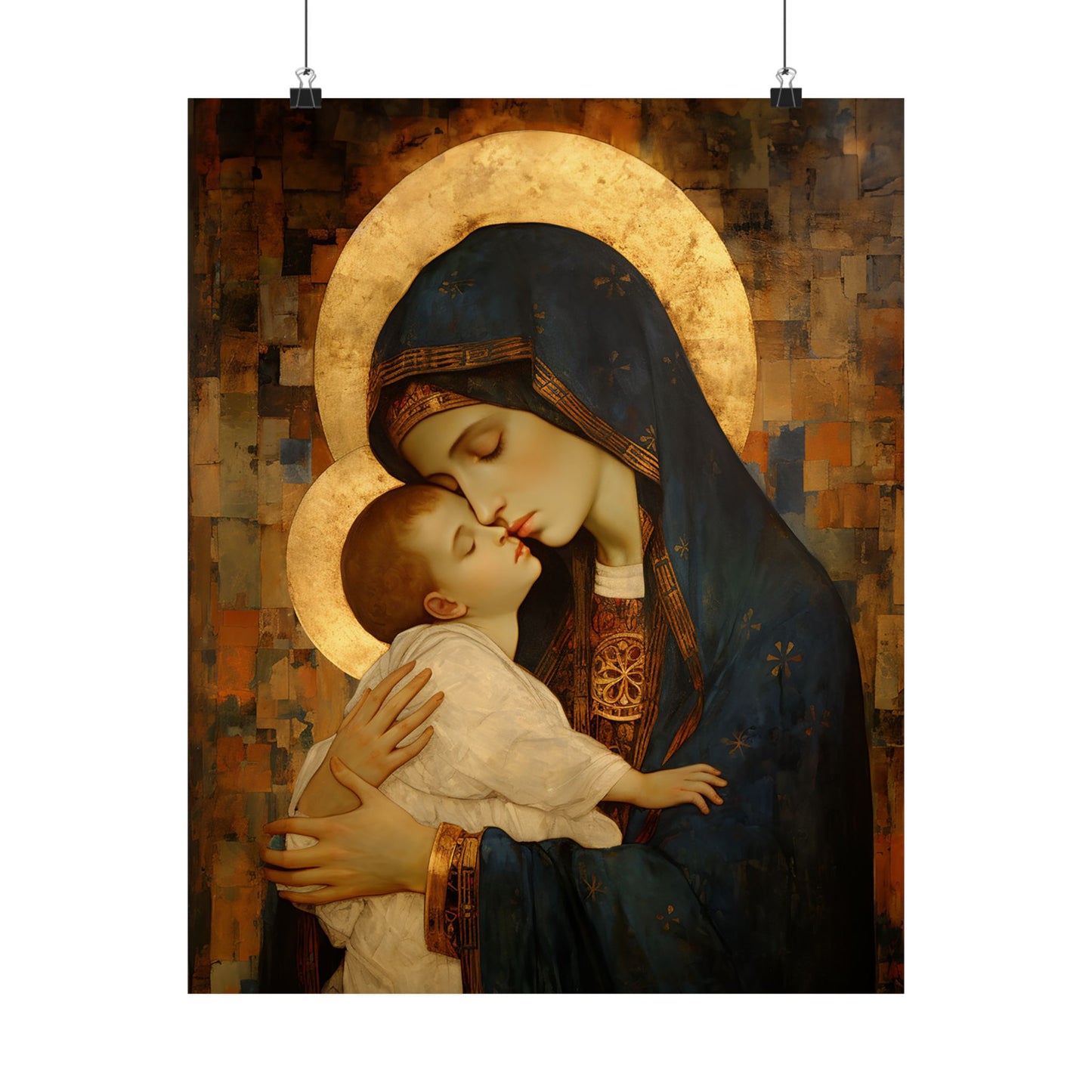 Mother of Mercy - Print - Sanctified Souls Print - Multiple Sizes - Premium Matte Vertical Posters - Madonna and the Christ Child