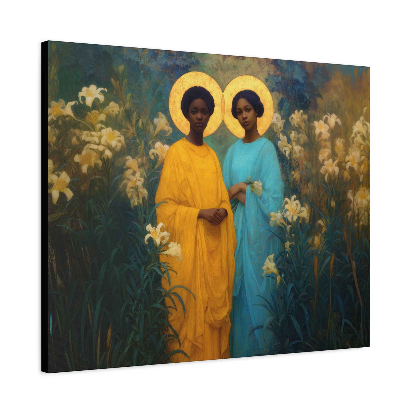 Saint Perpetua and Saint Felicity -  Museum Wrapped Canvas - Sanctified Souls Print - Religious Art for your Home - Catholic Saint Art
