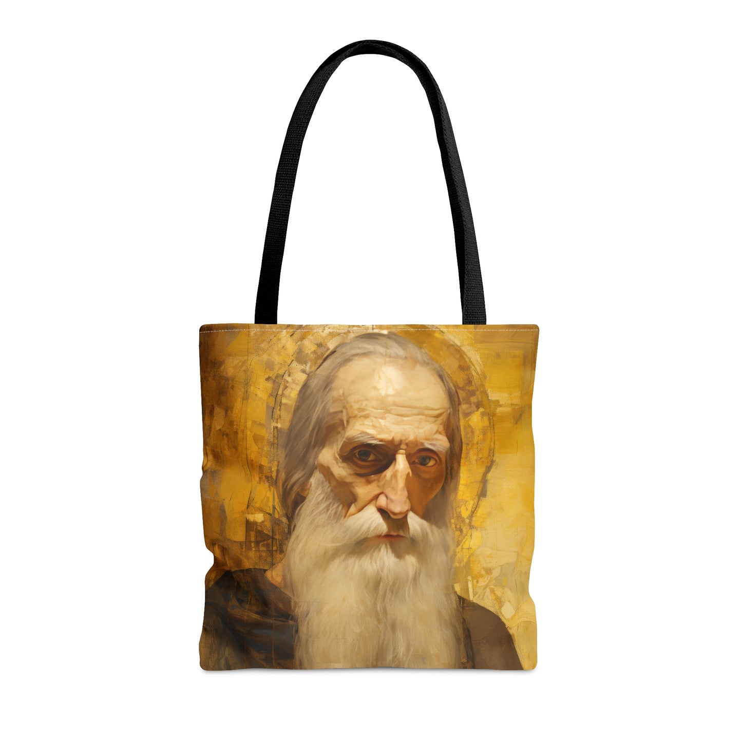 Saint Athanasius the Athonite Tote Bag - Large Medium Small Faith Art Bag - Catholic Faith Purse - Religious Carry All Reusable Tote Bag