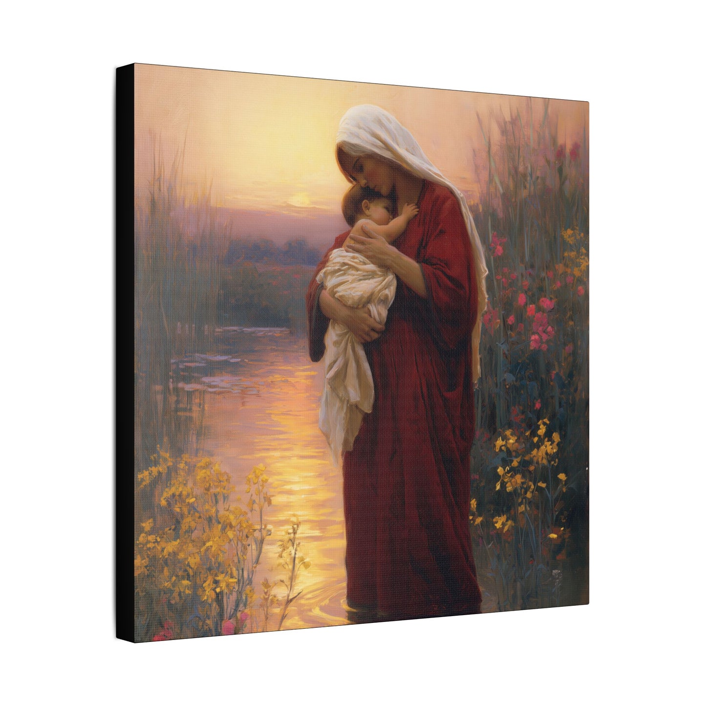 Saint Elizabeth, Mother to John the Baptist -  Museum Wrapped Canvas Print - Multiple Sizes - Catholic Home art Matte Canvas
