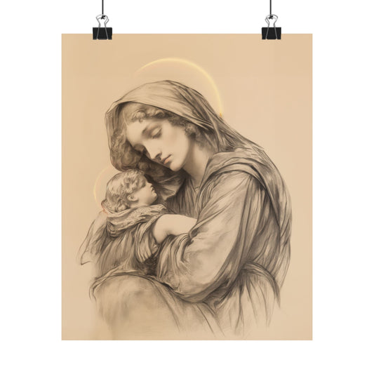 Grace Unveiled - The Nativity of the Virgin Mary - Sanctified Souls Print - Multiple Sizes - Premium Posters - Catholic Art - Christian