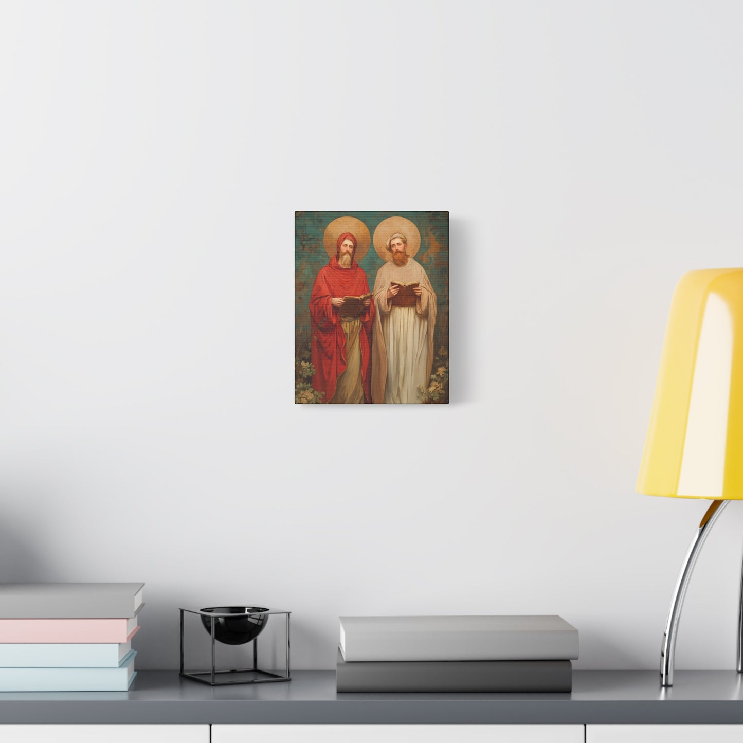 Saints Cosmas and Damian - Multiple Sizes - Catholic Home art - Museum Wrapped Canvas - Sanctified Souls Print - Catholic Martyr Art