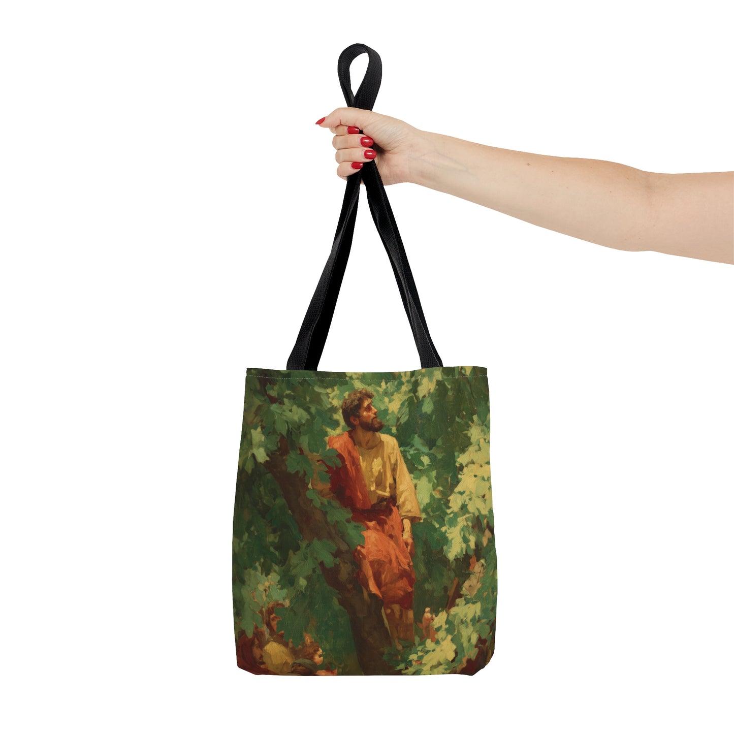 Zacchaeus - Tote Bag - Large Medium Small Faith Art Bag - Catholic Faith Purse