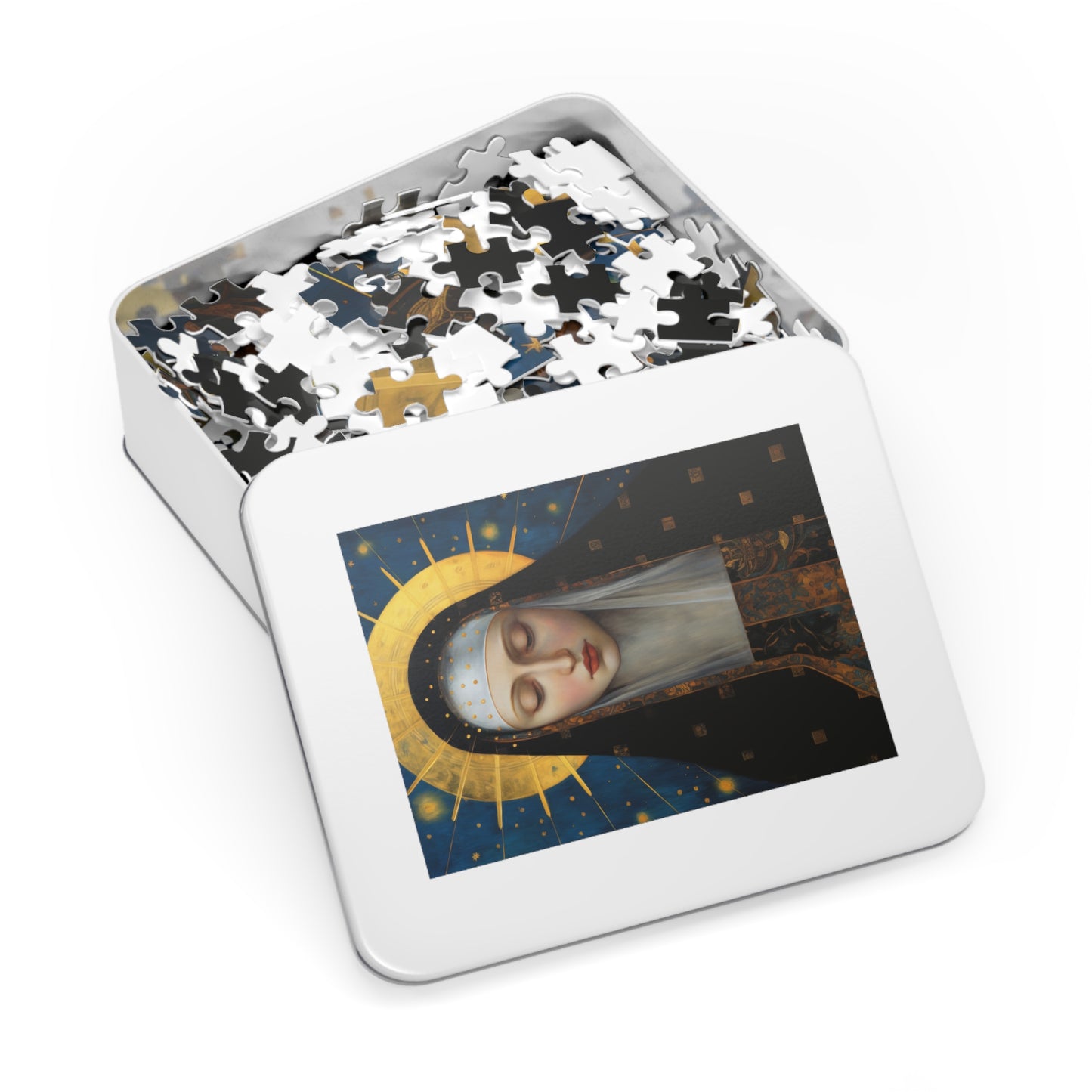 Saint Bridget of Sweden - Puzzle and Keepsake Tin - Religious Jigsaw Puzzle (30, 110, 252, 500,1000-Piece) - Religious Puzzle
