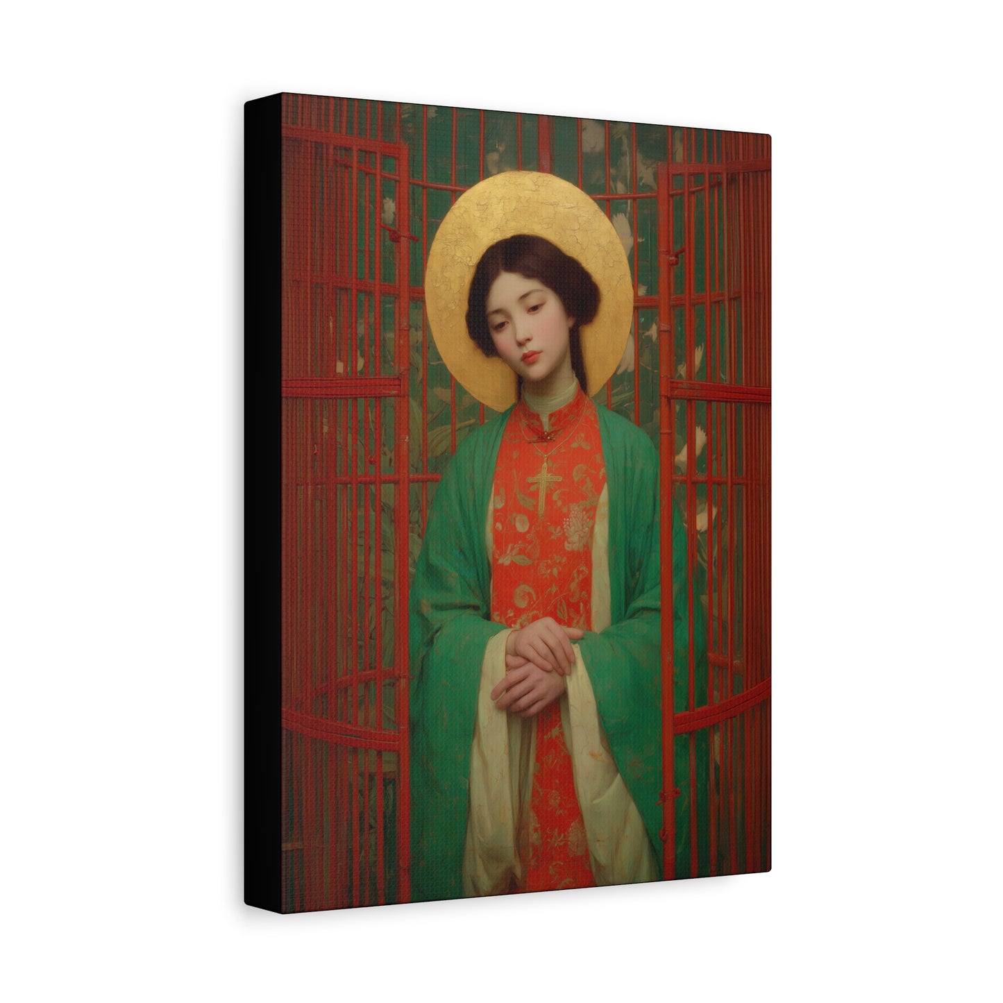 Saint Agnes Tsao Kou Ying -  Museum Wrapped Canvas - Sanctified Souls Print - Religious Art for your Home - Catholic Patron Saint Art