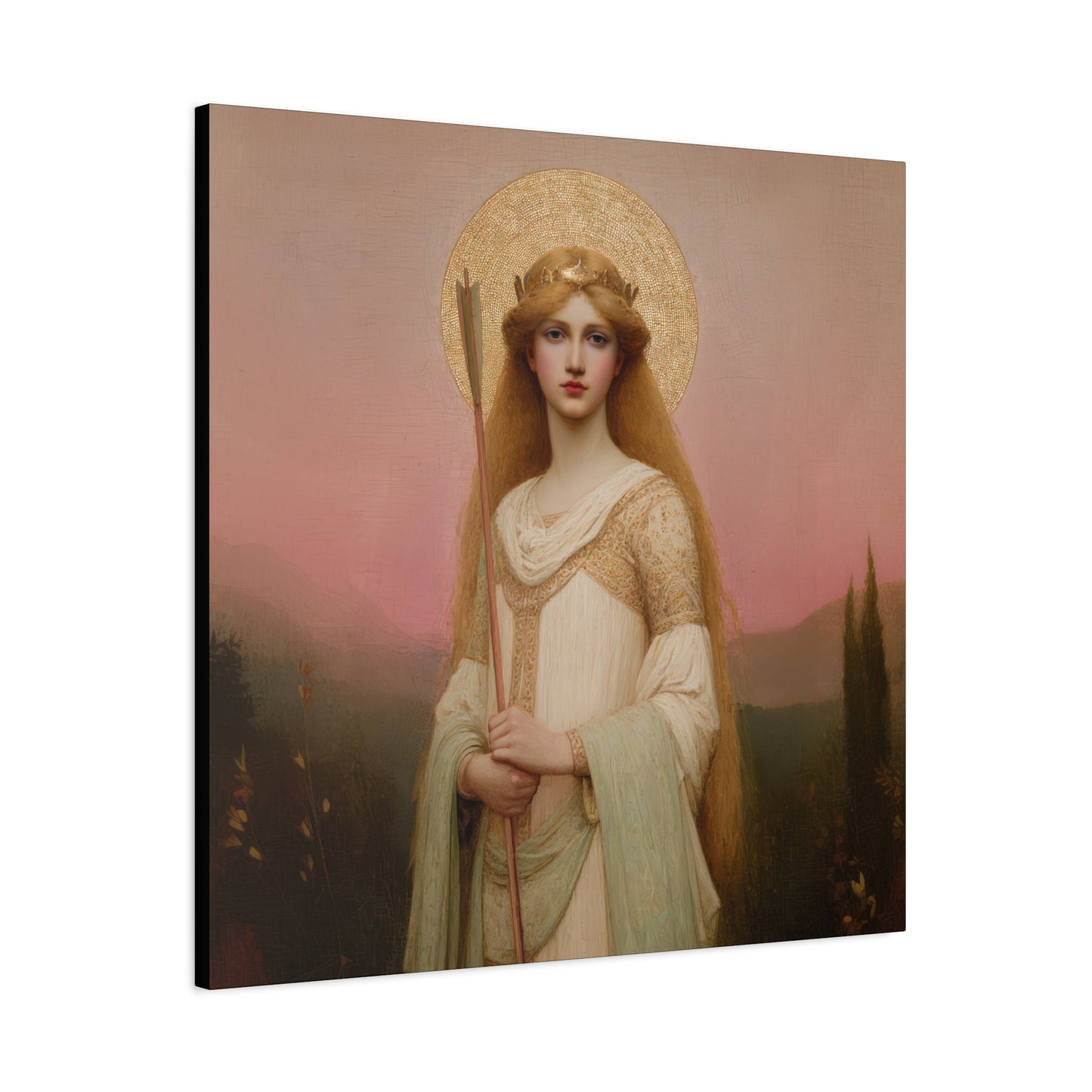 Saint Ursula -  Museum Wrapped Canvas - Sanctified Souls Print - Religious Art for your Home - Catholic Patron Saint Art