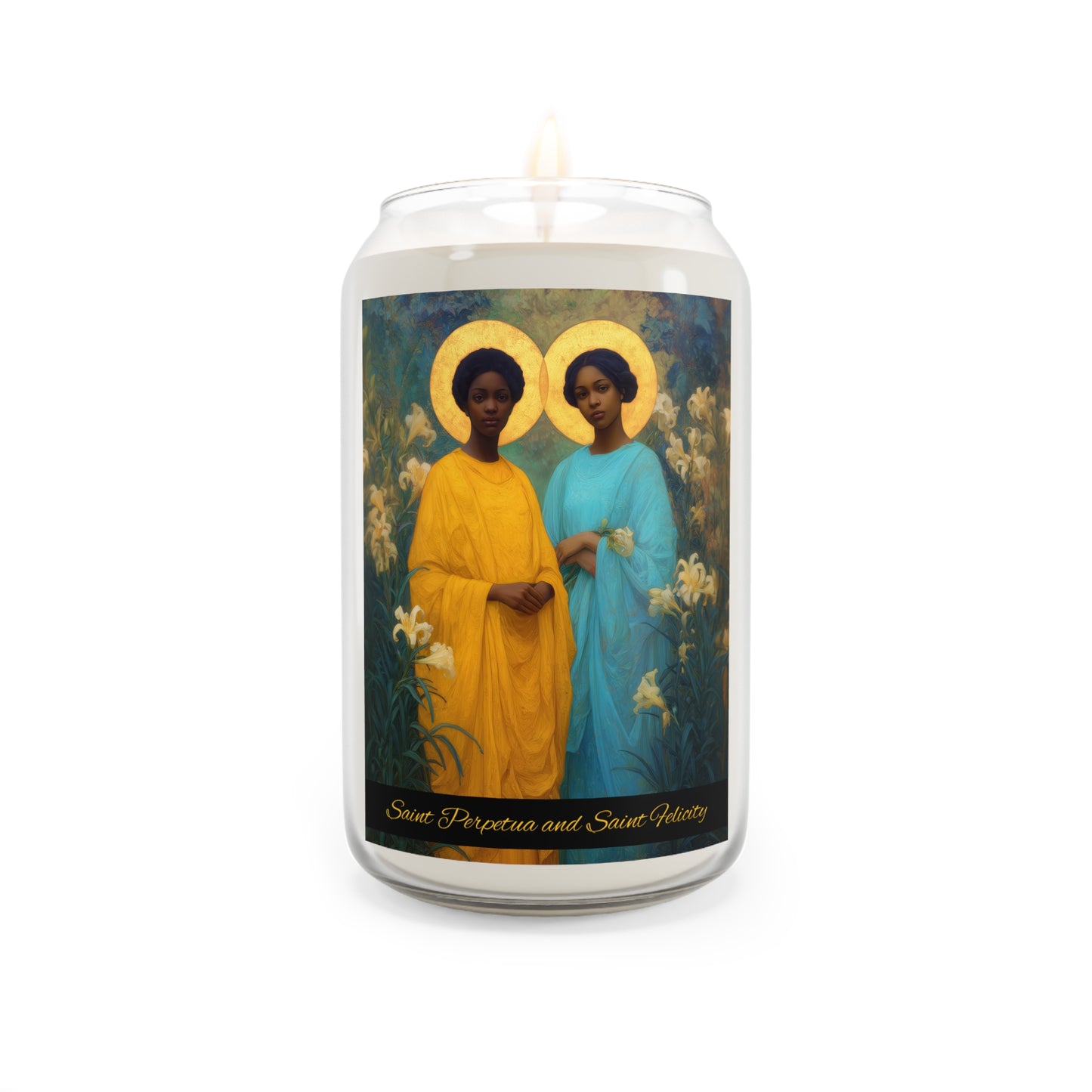 Saints Perpetua and Felicity - Scented Prayer Candle, 13.75oz -  Candle - Catholic Art - prayer room Scented Candle - Religious Saint