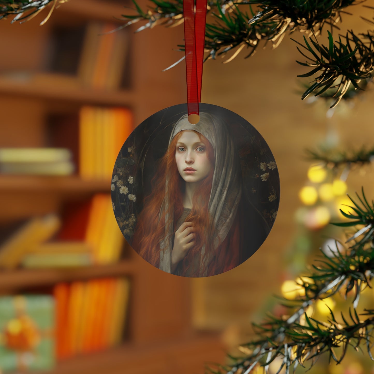 Path to Enlightenment- Mary Magdalene's Awakening Metal Ornament - Religious Holiday Christmas Ornament and Keepsake - Prayer Ornament