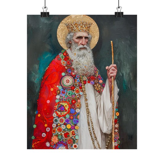 Saint Richard the Pilgrim / Richard of Wessex - Sanctified Souls Print - Multiple Sizes - Premium Matte Vertical Posters
