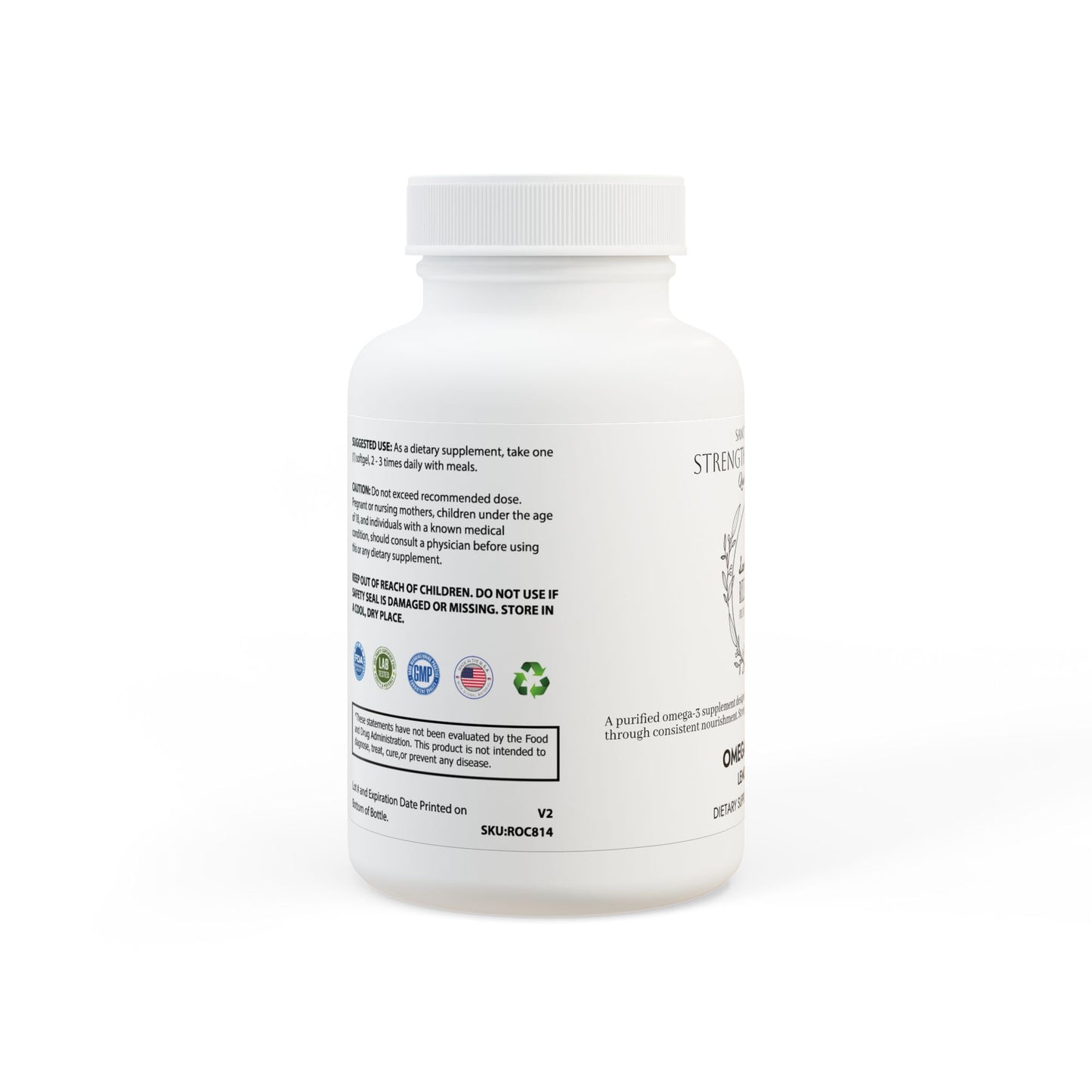 Saint Agnes's Rule & Remedy - Strength · Fortitudo - Quiet Endurance - Omega 3 Fish Oil Supplement (60 Softgels)
