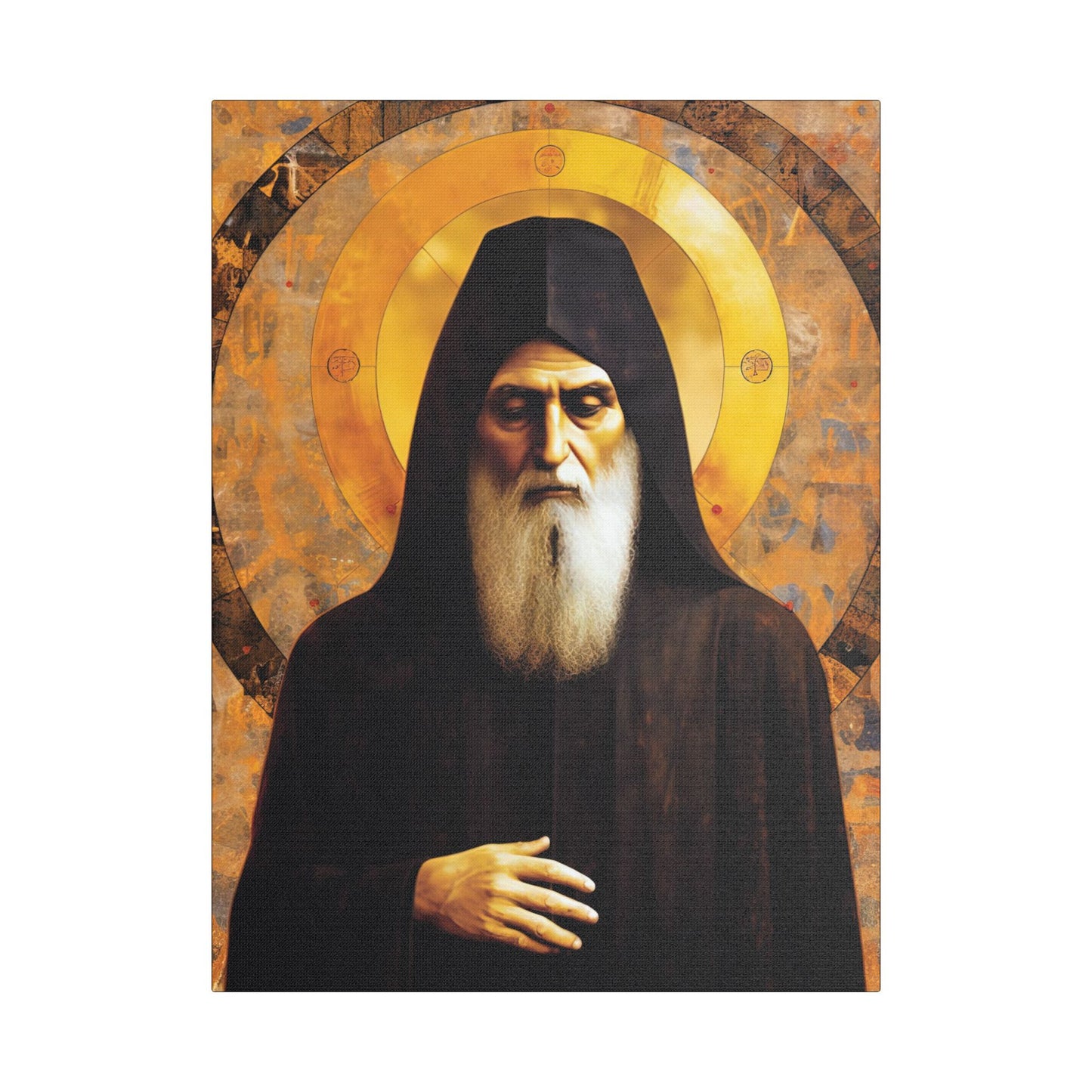 Saint Charbel Makhlouf Canvas Print - Multiple Sizes - Catholic Home art - Museum Wrapped Canvas - Sanctified Souls Print - Saint Sharbel