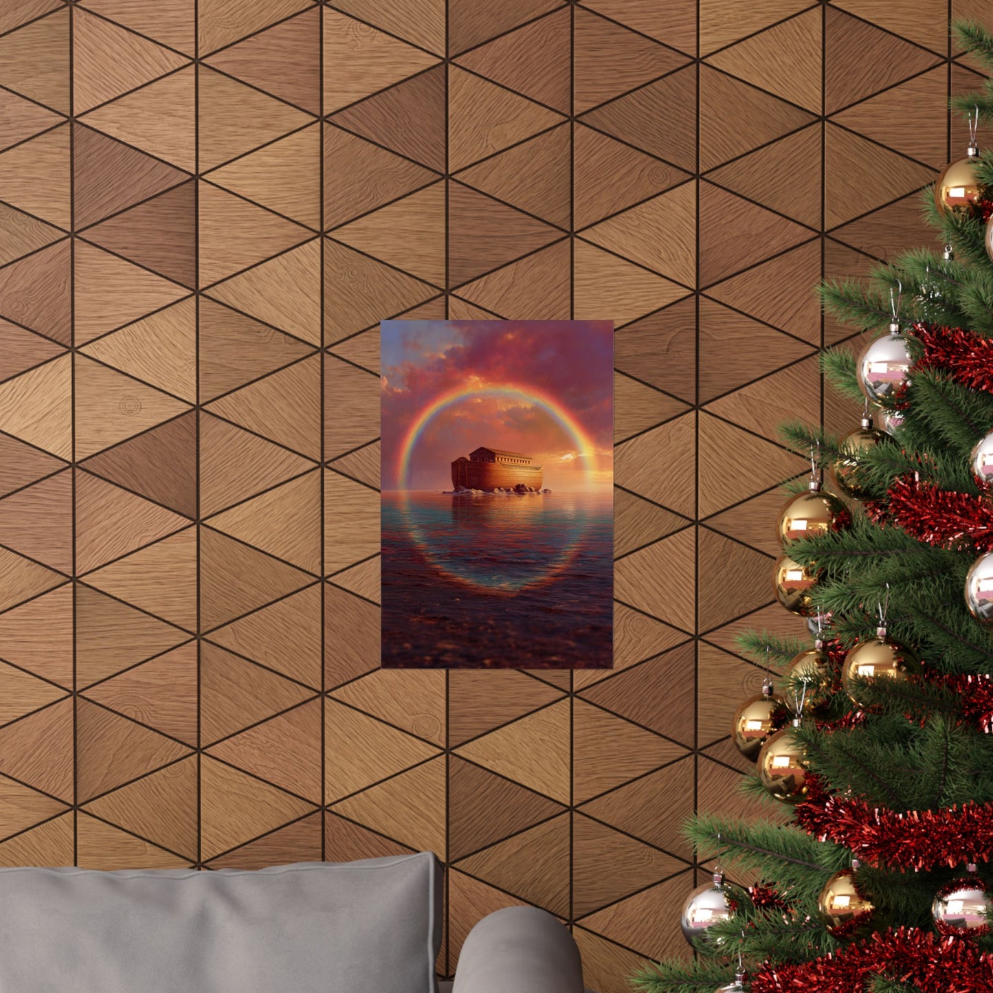 Sheltered Beneath the Covenant Sky - Noah's Ark - Sanctified Souls Print - Multiple Sizes - Premium Matte Vertical Posters