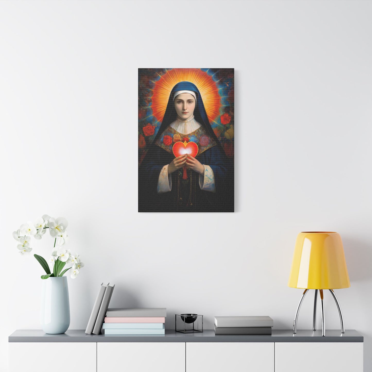 Saint Jane Frances de Chantal Canvas Print - Multiple Sizes - Catholic Home art - Museum Wrapped Canvas - Sanctified Souls Print