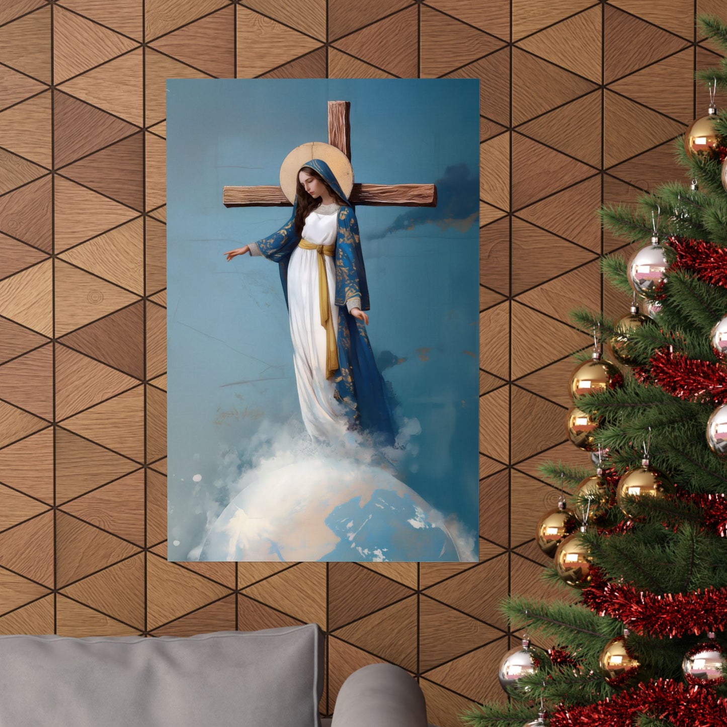 The Lady Of All Nations - Marian Devotion - Mother Mary - Sanctified Souls Print - Multiple Sizes - Premium Matte Vertical Posters