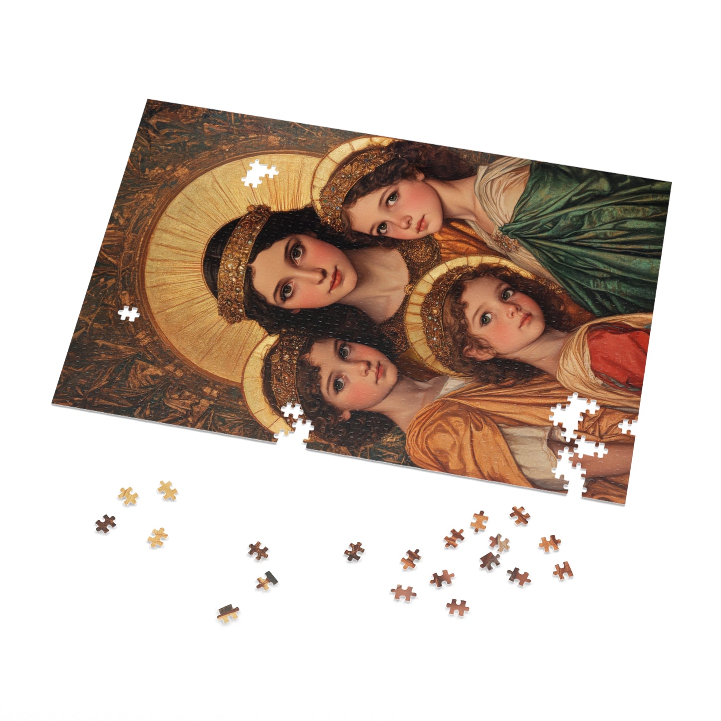Saints Sophia, Faith, Hope and Charity  - Puzzle and Keepsake Tin - Religious (30, 110, 252, 500,1000) - Religious Puzzle - Gifts Catholic