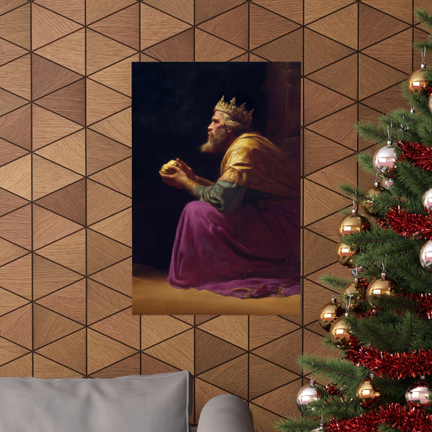 Melchior and the Gift Fit for a King - 3 Wise Men - Sanctified Souls Print - Multiple Sizes - Premium Matte Vertical Posters