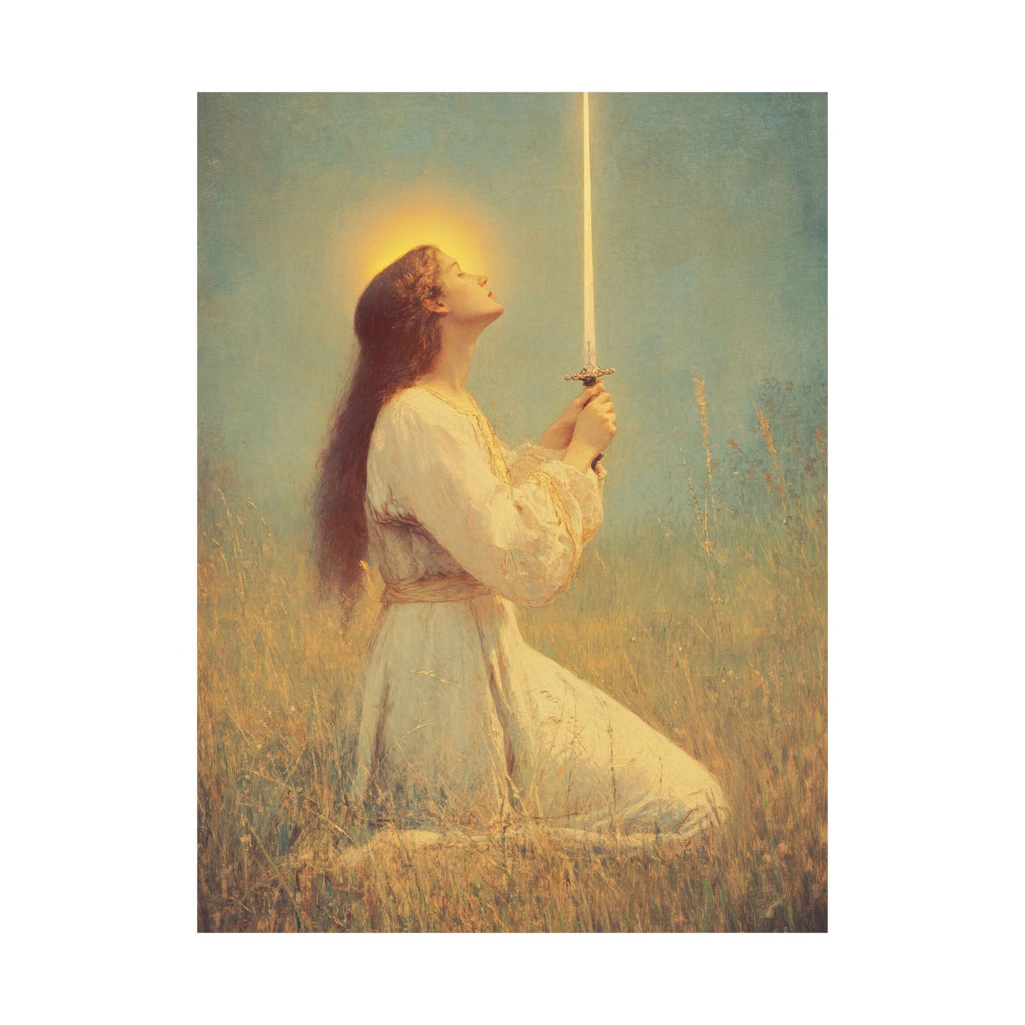 Saint Joan of Arc - Sanctified Souls Print - Multiple Sizes - Premium Posters - Catholic Art - Christian Home Decor Artwork