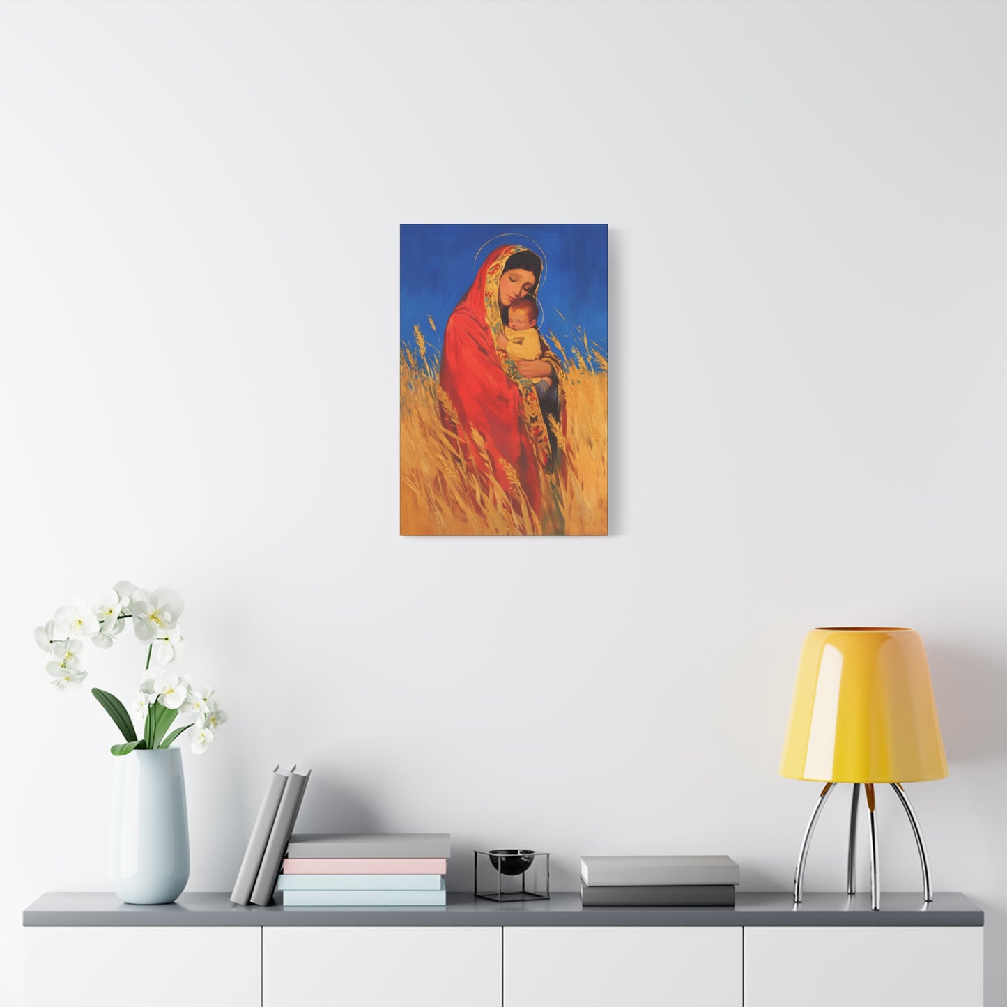 Our Lady of the Harvest  - Multiple Sizes - Catholic Home art - Museum Wrapped Canvas - Sanctified Souls Print