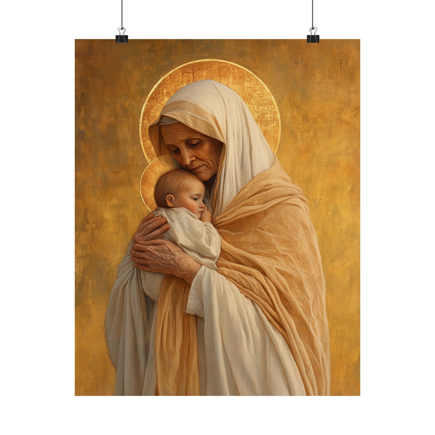 Saint Anna the Prophetess - Sanctified Souls Print - Multiple Sizes - Premium Posters - Catholic Art - Christian Home Decor Artwork