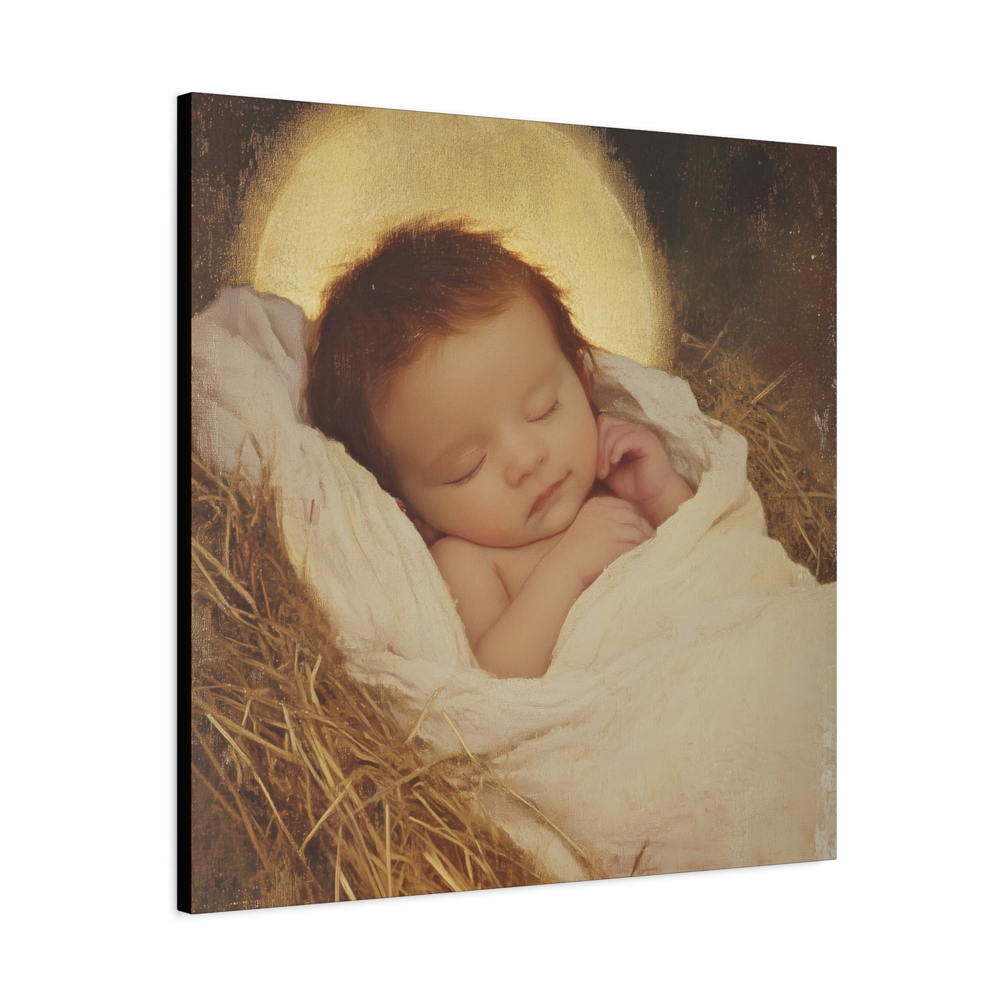 Jesus, the Newborn Light of the World - Gallery Wrapped Canvas - Print - Religious Art for your Home - Catholic Art Print