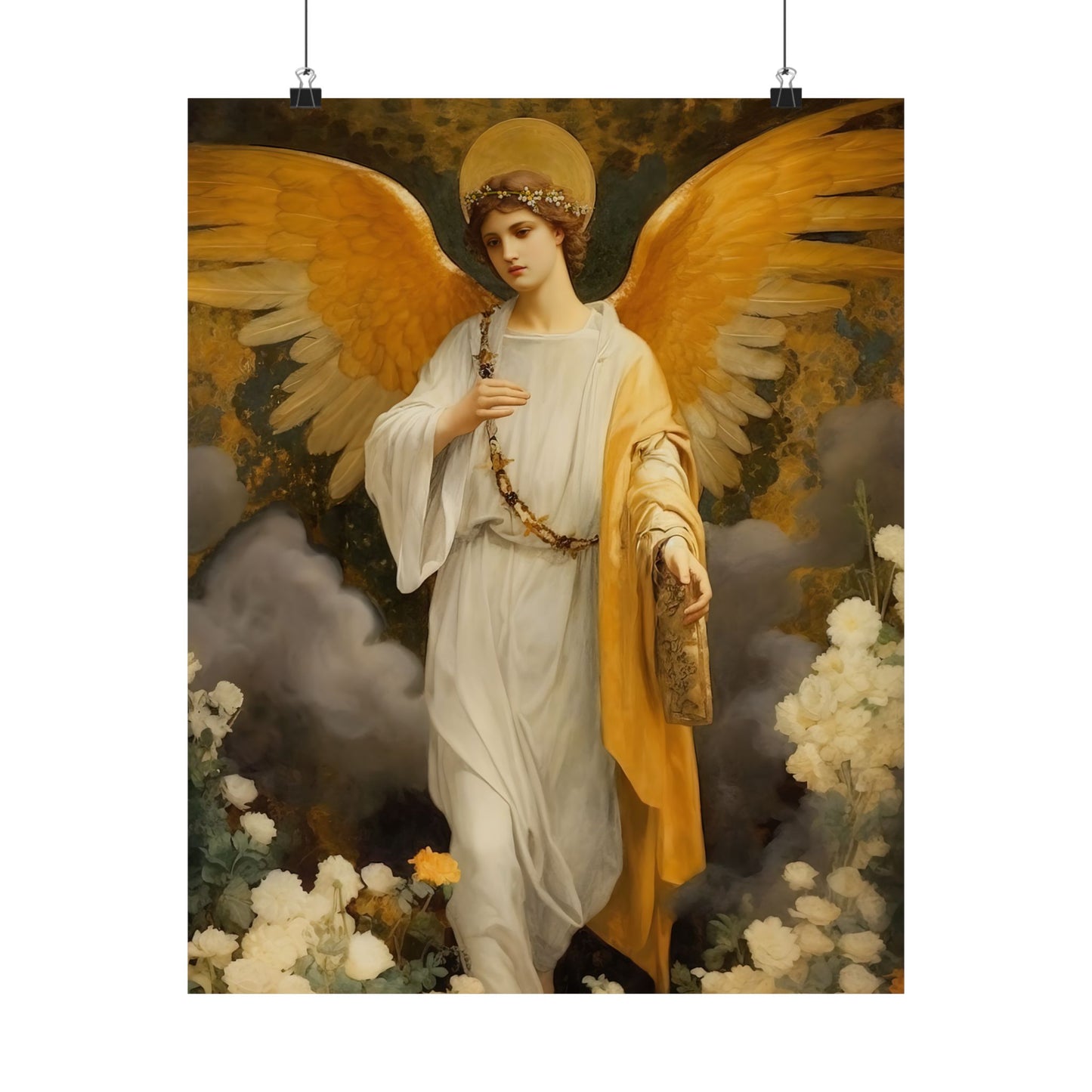 Saint Gabriel  the Archangel - Sanctified Souls Print - Multiple Sizes - Premium Matte Vertical Posters