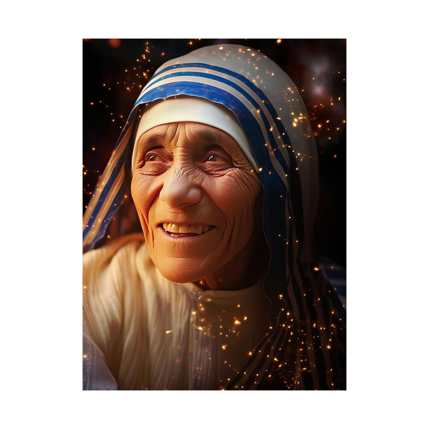 Saint Teresa of Calcutta - Mother Teresa - Sanctified Souls Print - Multiple Sizes - Premium Matte Vertical Posters