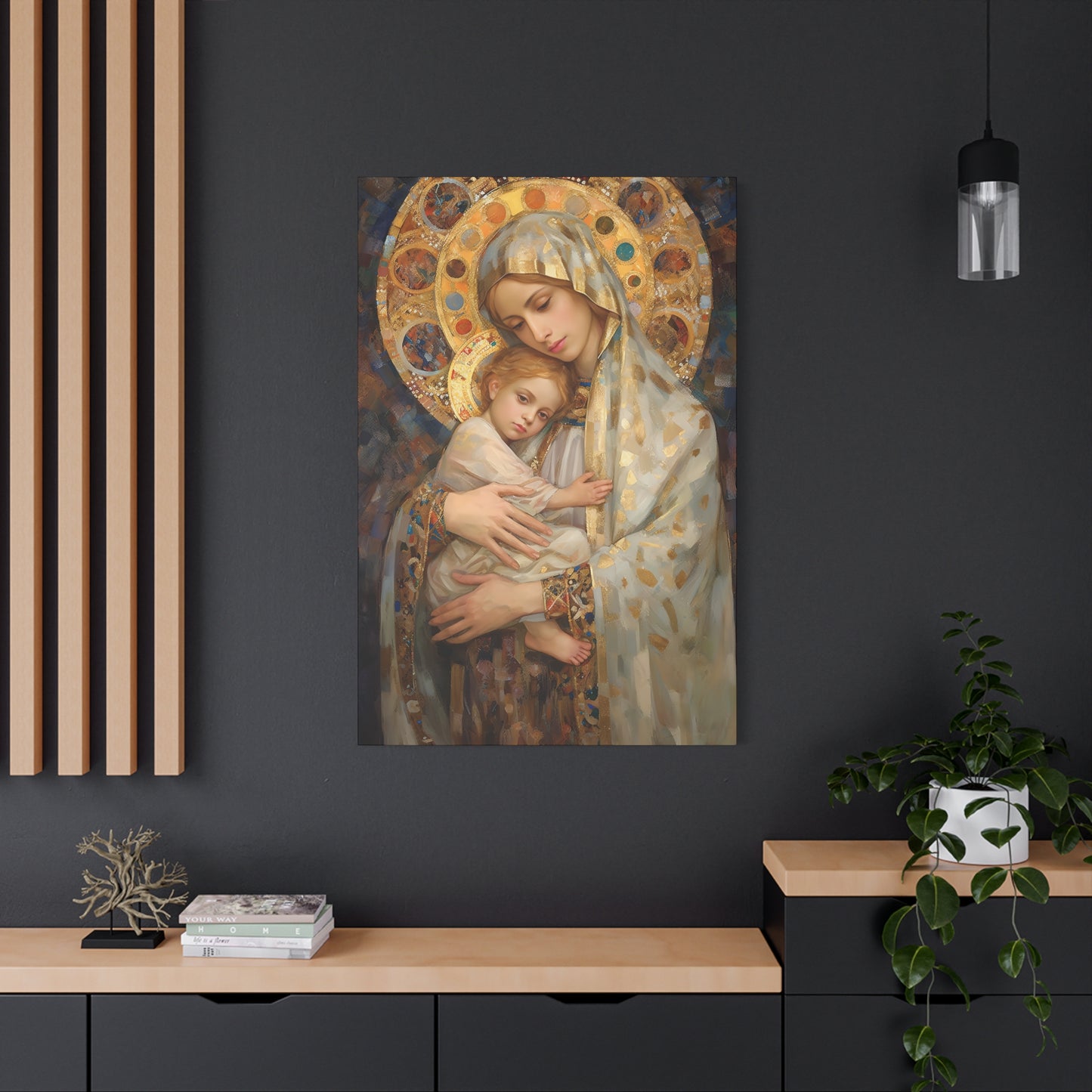 Madonna and Child - Gallery Wrapped Canvas - Sanctified Souls Print - Religious Art for your Home - The Virgin Mary and The Christ Child