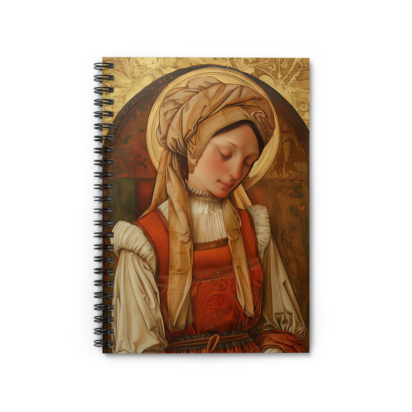 Saint Anne Line Spiral Journal - Sanctified Souls Art - Religious Based Notebook - Spiral Notebook - Anna Line