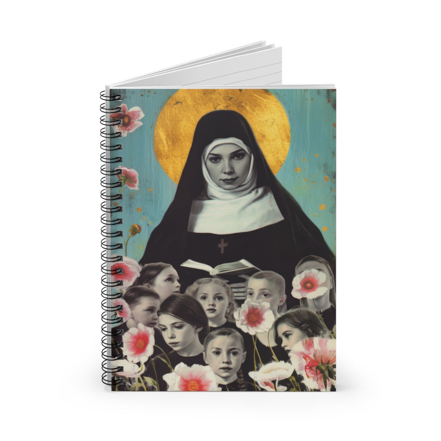 Saint Joan de Lestonnac - Sanctified Souls Art - Religious Based Notebook - Spiral Notebook - Ruled Line