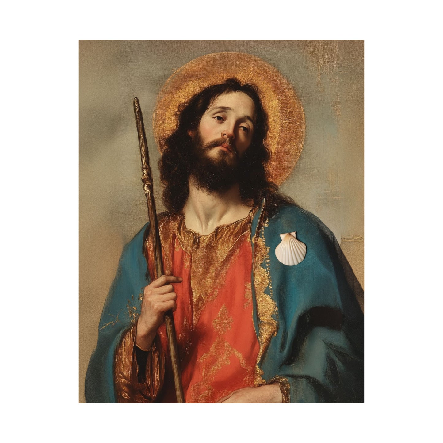 Saint James the Greater - Apostle - Sanctified Souls Print - Multiple Sizes - Premium Posters - Catholic Art - Christian Home Decor Artwork
