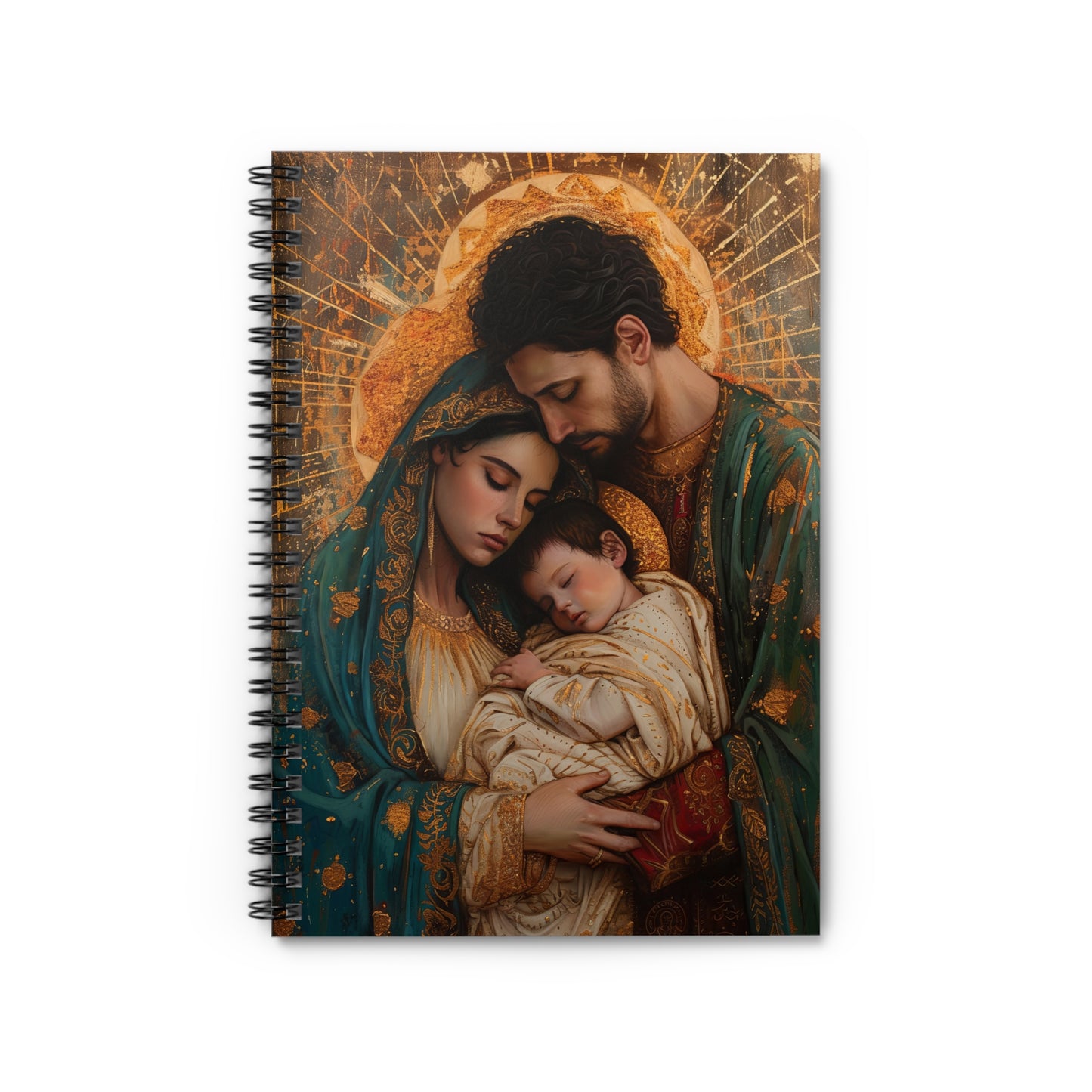 Divine Harmony - The Holy Family Spiral Journal - Sanctified Souls Art - Religious Based Notebook - Spiral Notebook - Ruled Line