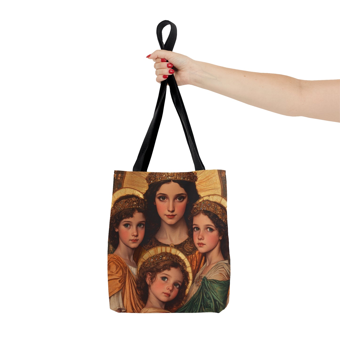 Saints Sophia, Faith, Hope and Charity Tote Bag - Large Medium Small Faith Art Bag - Catholic Faith Purse - Religious - Prayer Bag