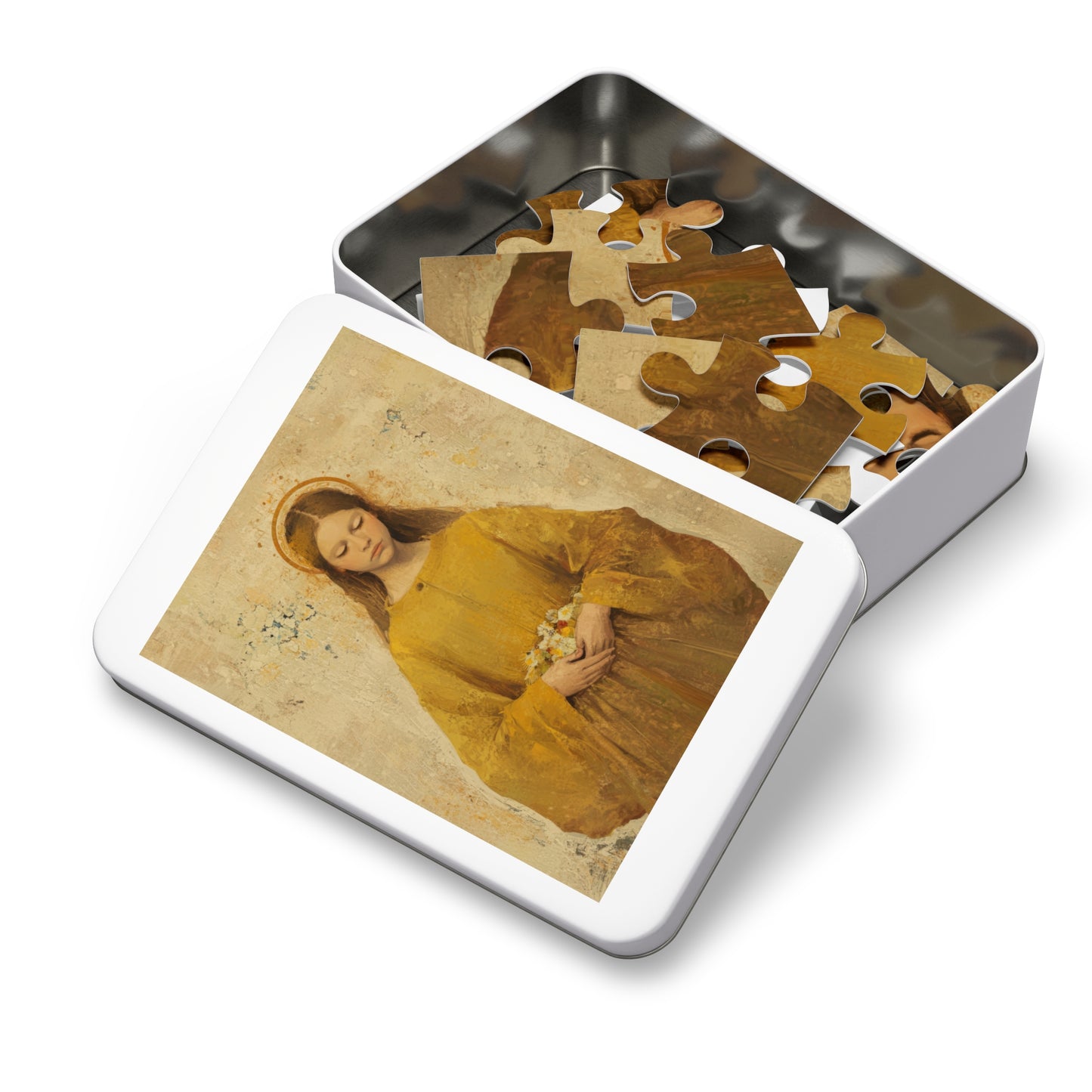 Saint Lucy - Puzzle and Keepsake Tin - Religious (30, 110, 252, 500,1000) - Religious Puzzle - Gifts for Catholic Families