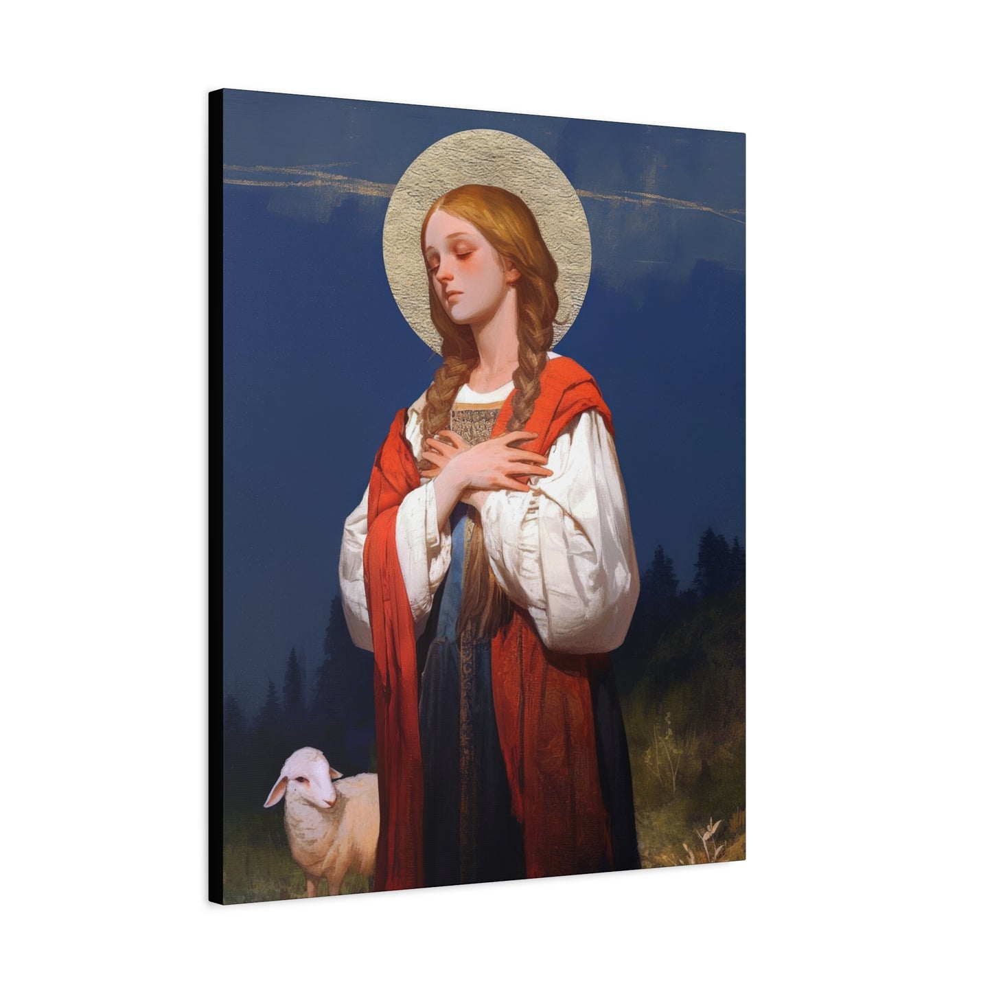 Saint Genevieve - Gallery Wrapped Canvas - Print - Religious Art for your Home - Catholic Art