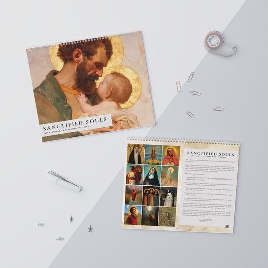 Catholic Liturgical Calendar 2026 - Saints, Solemnities & Marian Feast Days - Sanctified Souls - Christmas Gift - Gift for Catholics