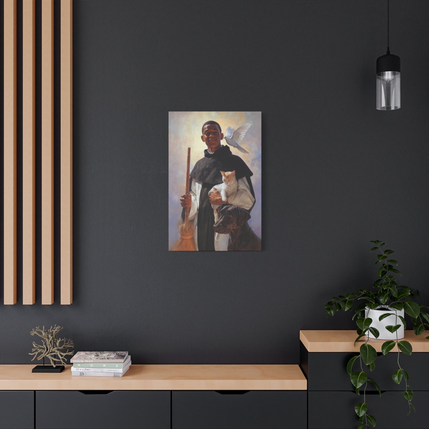 Saint Martin de Porres - Gallery Wrapped Canvas - Print - Religious Art for your Home - Catholic Art