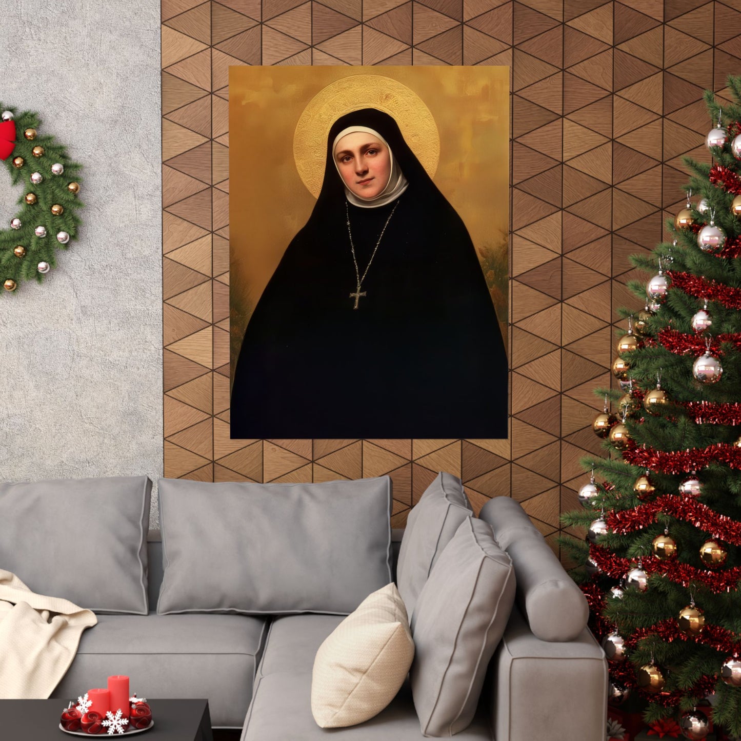 Saint Geltrude Caterina Comensoli - Sanctified Souls Print - Multiple Sizes - Premium Matte Vertical Posters