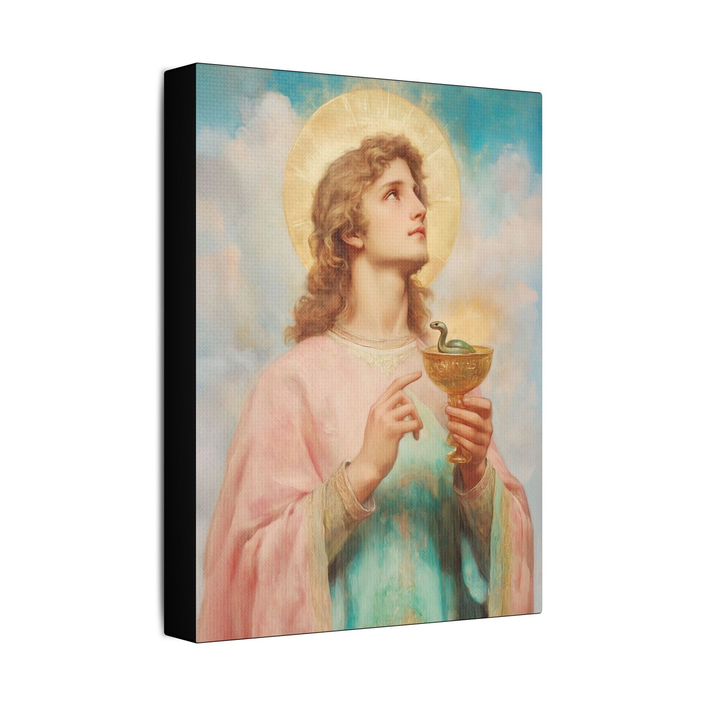 Saint John the Apostle Wrapped Canvas Print - Multiple Sizes - Catholic Home art Matte Canvas, Stretched - Disciple Print