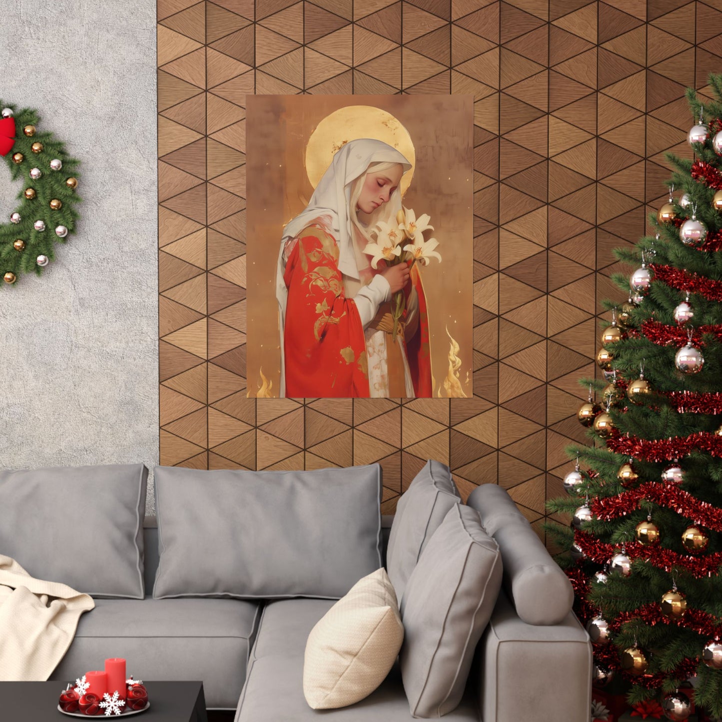 Saint Faith of Agen - Sanctified Souls Print - Multiple Sizes - Premium Matte Vertical Posters