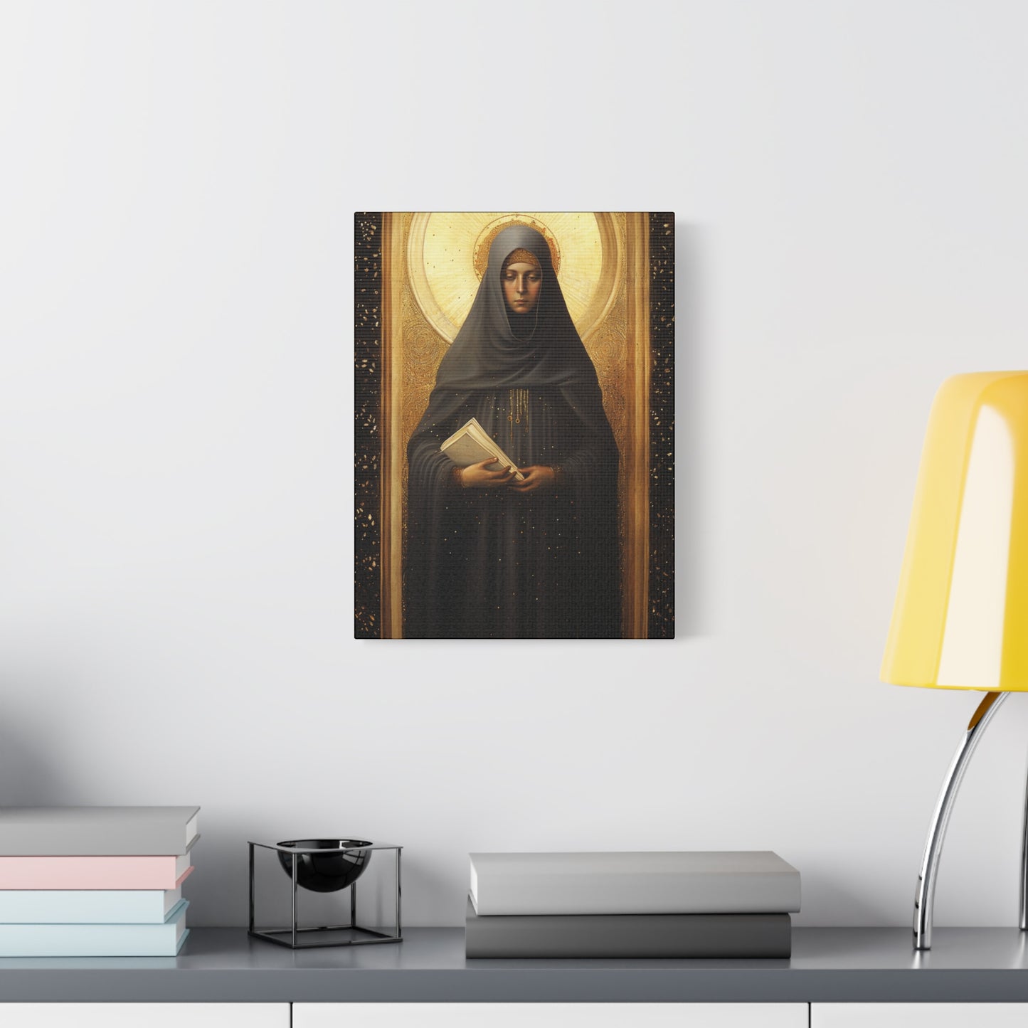 Saint Monica of Hippo - Museum Wrapped Canvas - Sanctified Souls Print - Religious Art for your Home