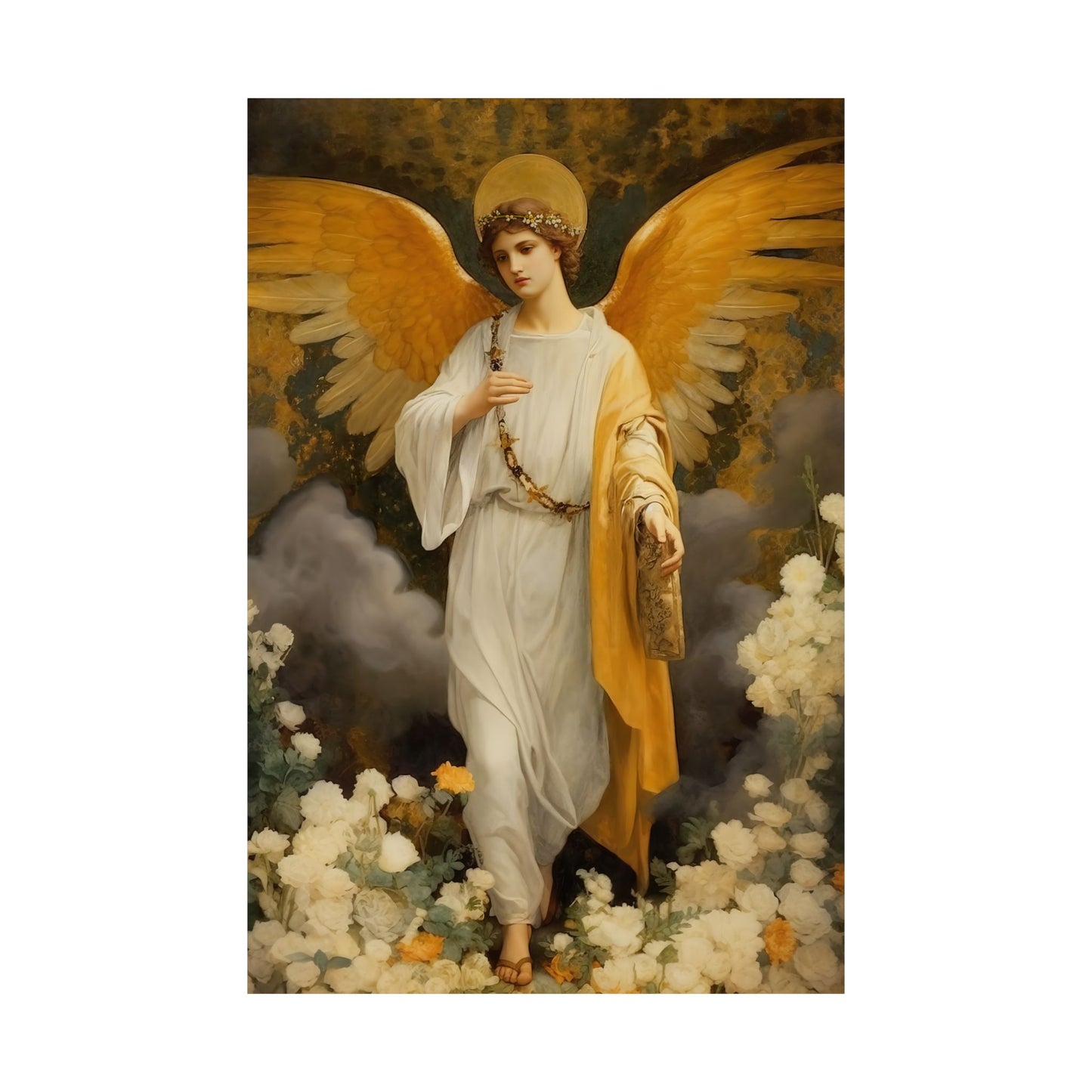 Saint Gabriel  the Archangel - Sanctified Souls Print - Multiple Sizes - Premium Matte Vertical Posters