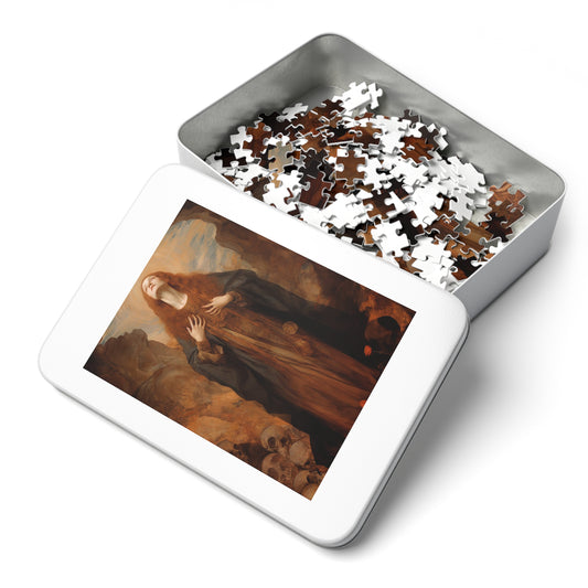 Saint Rosalia - Puzzle and Keepsake Tin - Religious Jigsaw Puzzle (30, 110, 252, 500,1000-Piece) - Religious Puzzle