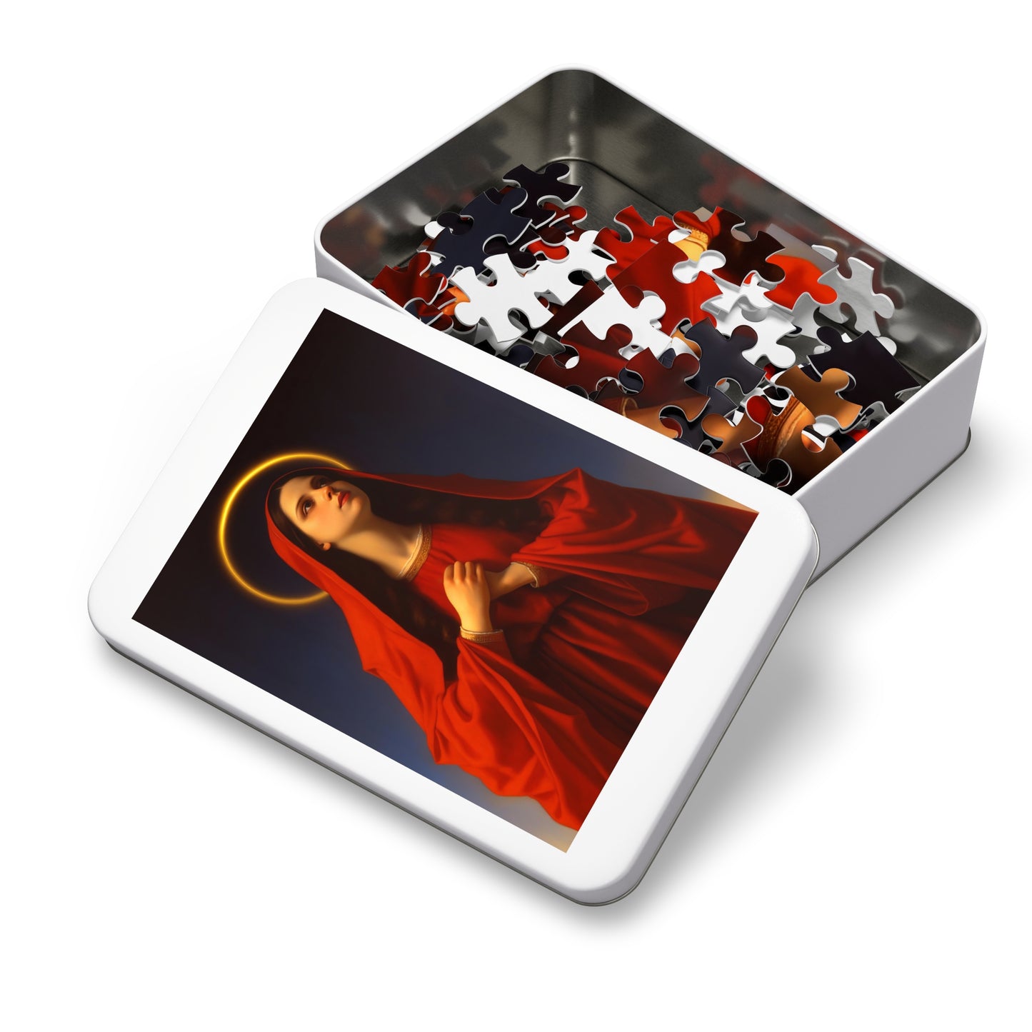 Mary the Blessed Virgin - Puzzle and Keepsake Tin - Religious Jigsaw Puzzle (30, 110, 252, 500,1000-Piece) - Religious Puzzle