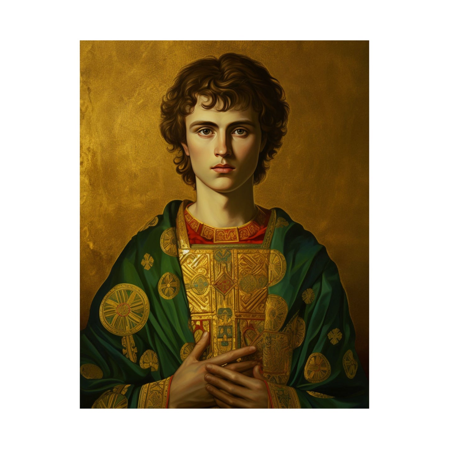 Saint Pantaleon - Sanctified Souls Print - Multiple Sizes - Premium Matte Vertical Posters - Religious Art for the home