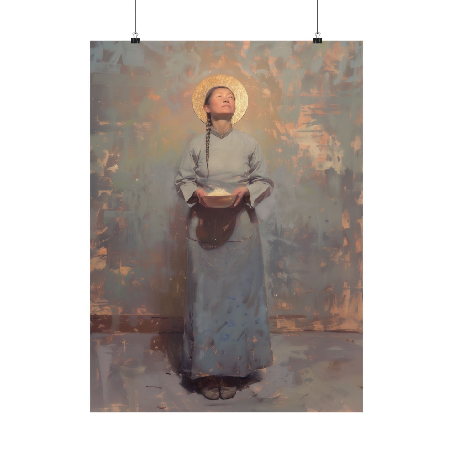 Saint Martha Wang - Chinese Martyr Saint  - Sanctified Souls Print - Multiple Sizes - Premium Matte Vertical Posters
