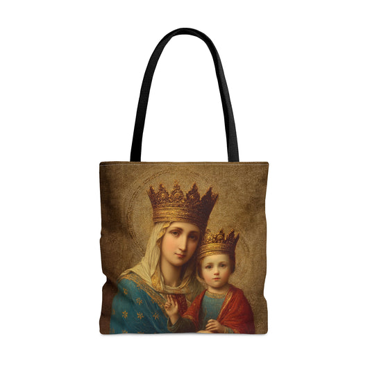 Madonna della Strada - Our Lady of the Way Tote Bag - Large Medium Small Faith Art Bag - Catholic Faith Purse - Double Sided