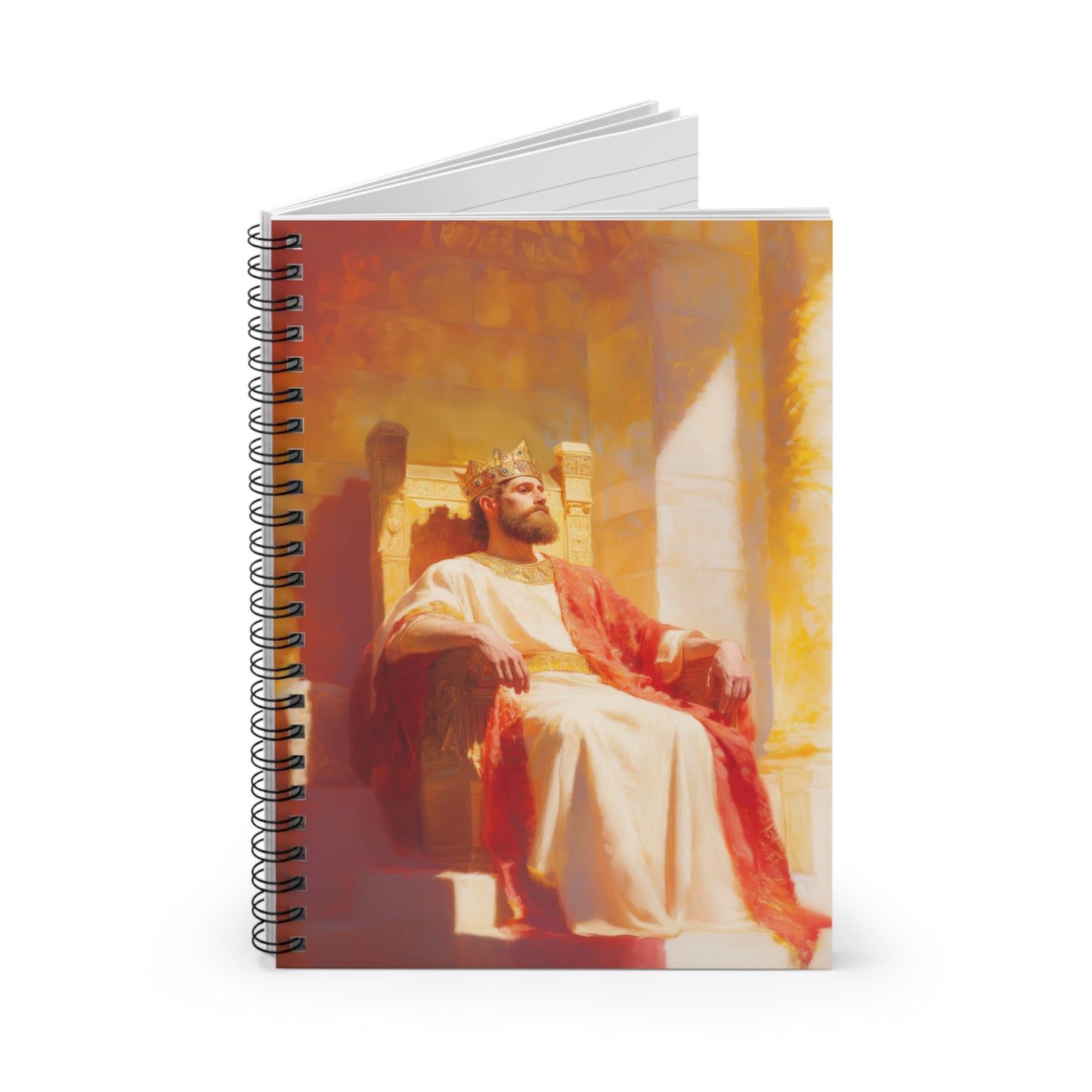 King Solomon: Keeper of God's Understanding - Sanctified Souls Art - Religious Based Notebook - Spiral Notebook